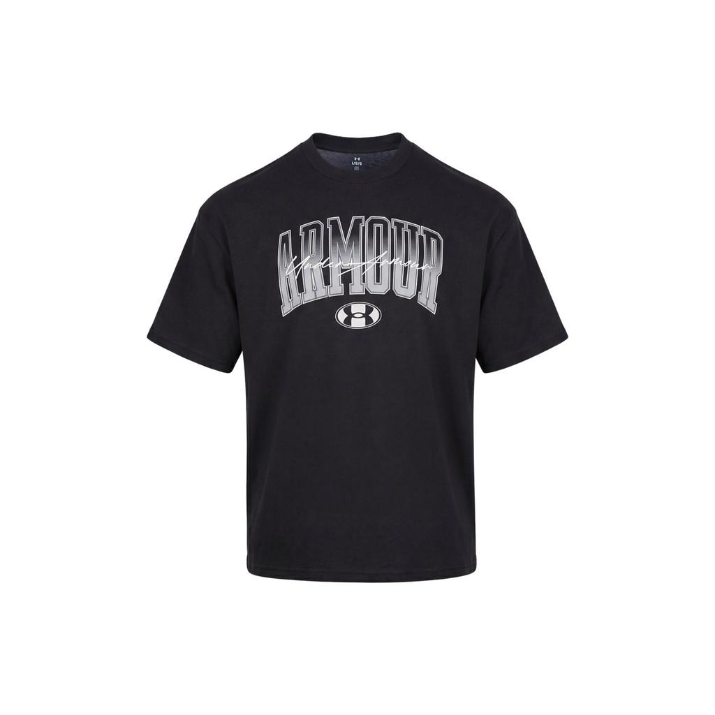 Under Armour Loose Fit Sports Casual Fitness Solid Color Letter Graffiti Gradient Cyber Logo Fashion Versatile Short Sleeve T-Shirt 6011123-001