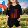 Kids Short Sleeve T Shirt Independence Day Print Top Lightweight Comfortable Casual Tee for Boys and Girls Summer Wear