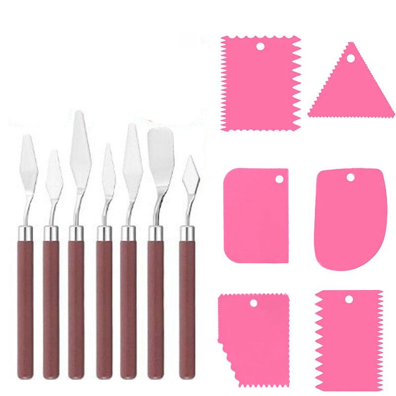 5-Piece Stainless Steel Palette Knife Set for Gouache and Oil Painting