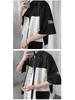 Men's Trendy Color Block Short-Sleeve Shirt - Hong Kong & Korean Style