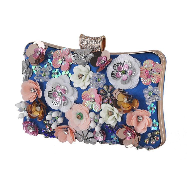 Blumen-Dinner-Tasche, europäische und amerikanische Mode, Damen-Handtasche, Clutch, Cheongsam-Kleid, Bankett-Abendtasche