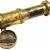 Brass Telescope Construction Glass Optics and High Magnification Camouflage Finish 45.72 Cm Long In Leather Bag