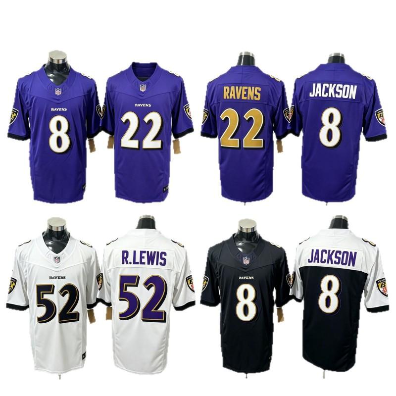 Baltimore Ravens NFL Camiseta de Fútbol Manga Corta Ropa de Equipo Bordada para Hombre Ropa Deportiva para Aficionados