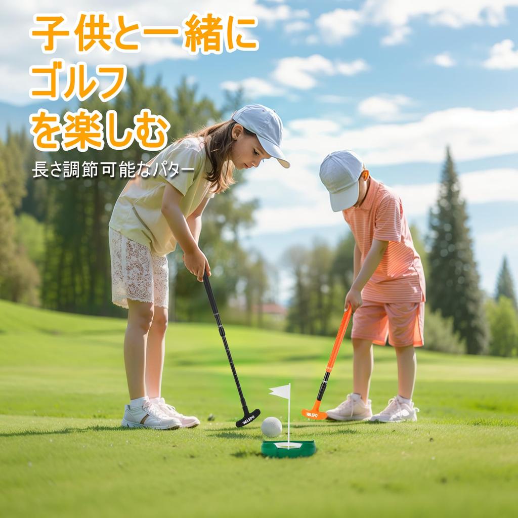 Unisex Bidirectional Golf Putter for Practice, Right-Handed and Left-Handed, Adjustable Length, for Kids and Adults (Includes 4 Golf Balls and a Cup