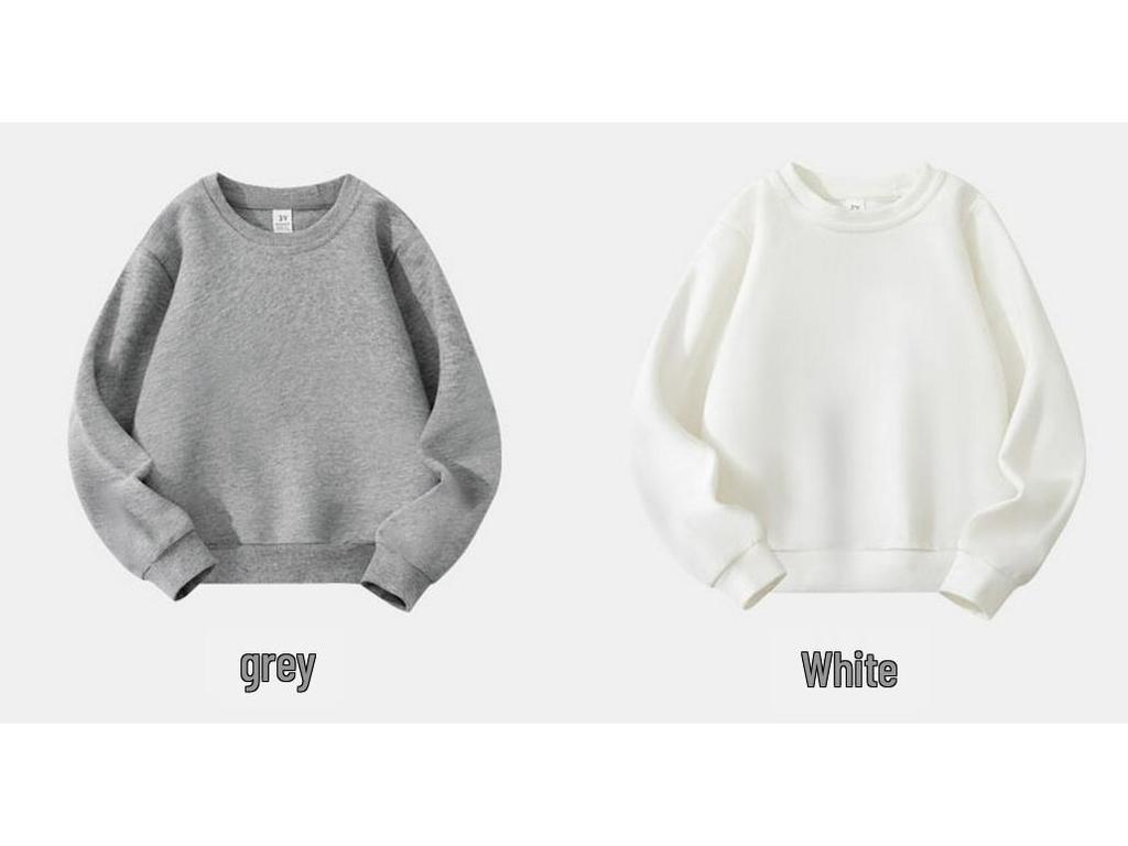 Customizable Kids' Solid Color Sweatshirt - Autumn Style Loopback Baby & Children's Wear