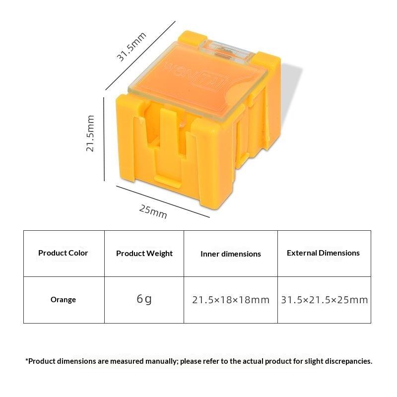 5Pcs Splicable Mini Electronic Component Storage Box Detachable Organizer Case For Resistor Ic Patch Screw Small Hardware Parts
