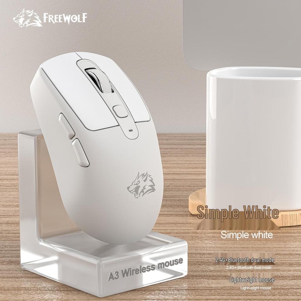 Wolf A3 Dual Mode Wireless Bluetooth Rechargeable Mouse for Office and Gaming