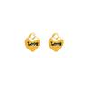 Korean Version Niche Versatile Metal Love Stud Earrings Women Cold Wind Personalized Commuting LOVE Earrings Simple Fashion Earrings
