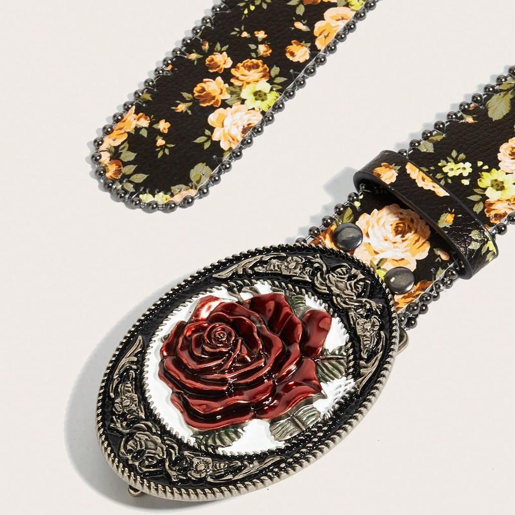 Europäischer und Amerikanischer Stil Retro Rosen Design, Nischen Damenmode Gürtel ZubehörEuropäischer und Amerikanischer Stil Retro Rosen Design, Nischen Damenmode