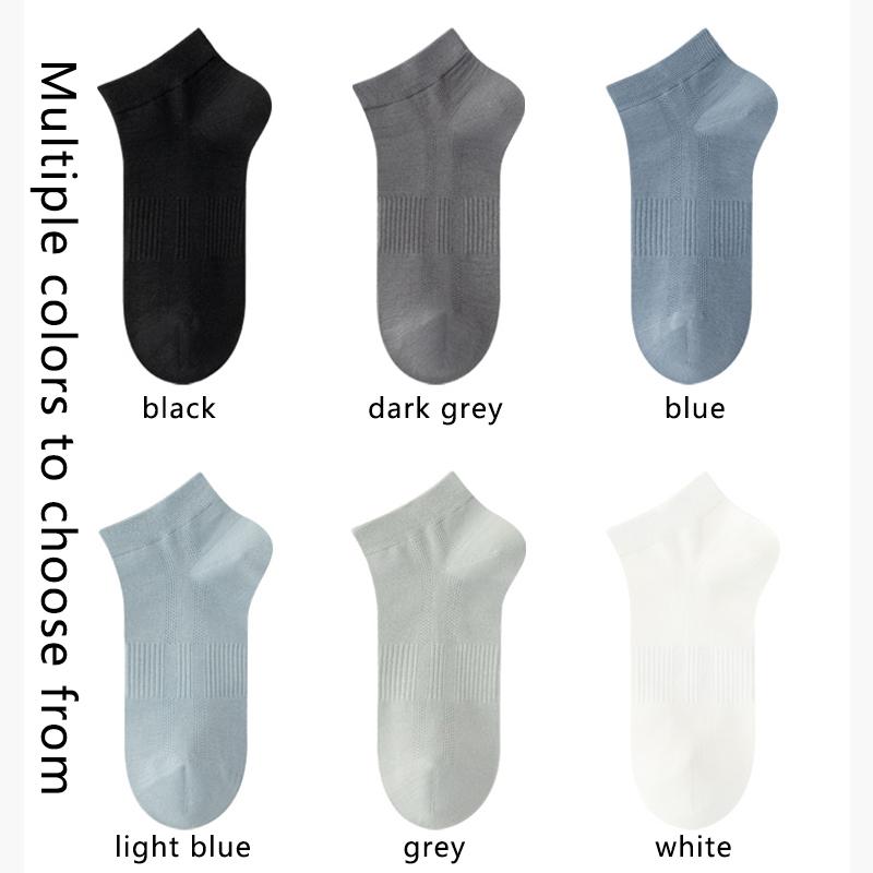 5Pairs Men Combed Cotton Socks Double Needle Antibacterial Black Casual Business Breathable High Quality Male Sock Size39-45