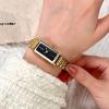 Medieval High-End Temperament Rectangular Steel Belt Watch Women'S Simple Niche High-Value Quartz Watch