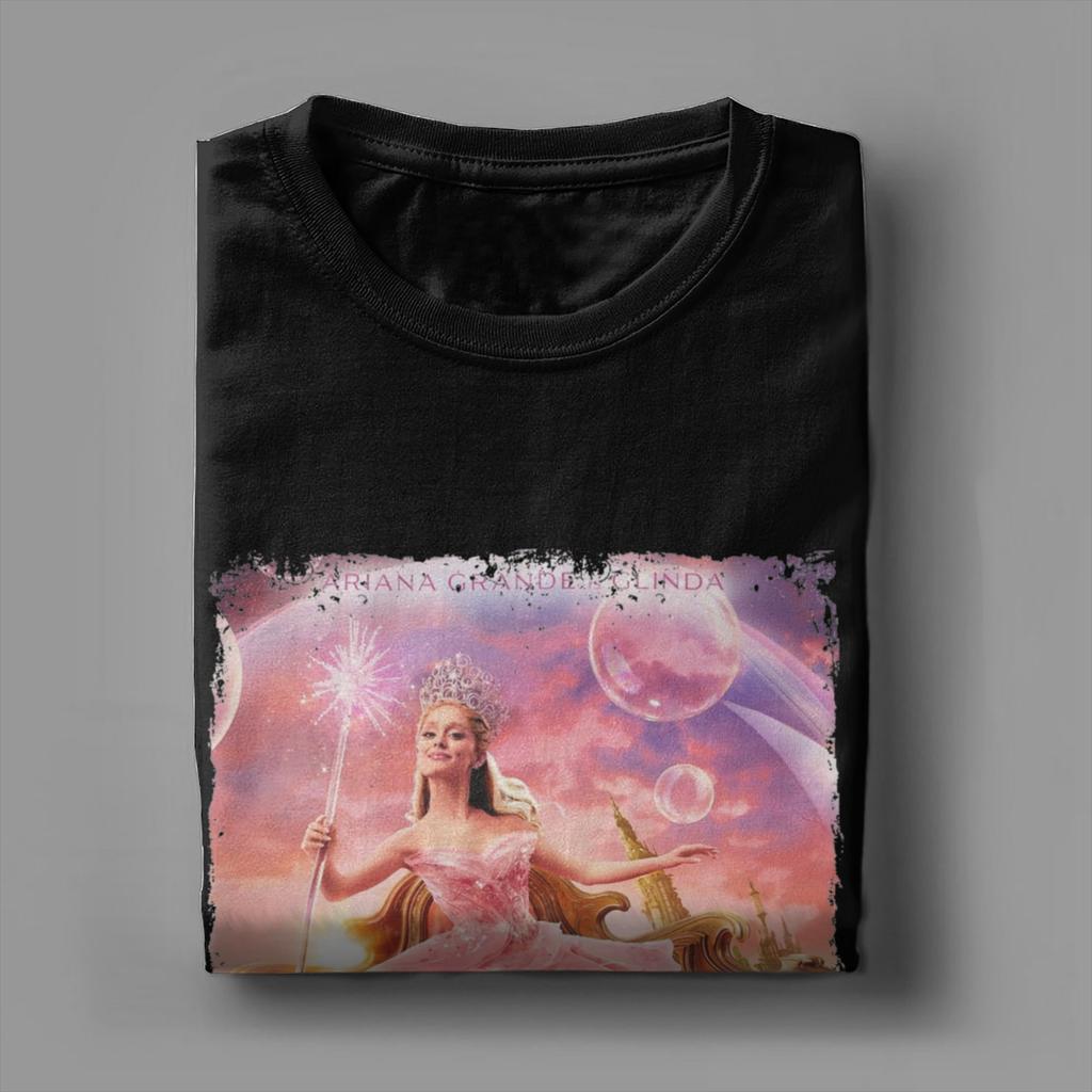 Wicked Fantasy Movie T-Shirts Men Elphaba Glinda Leisure Cotton Tees Crewneck Short Sleeve T Shirt Printed Clothing