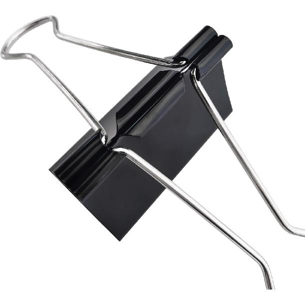DSTELIN Extra Large Binder Clips 2.4-Inch (12 Pack), Big Paper Clamps for Office Supplies, Black