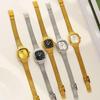 Retro Gold Square Women's Watch Luxury Mesh Bracelet Quartz Wristwatch Elegant Dress Clock for Ladies
