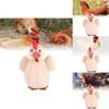 Adorable Brown Plush Chicken Toy Extremely Soft Cute Stuffed Animal For Kids
