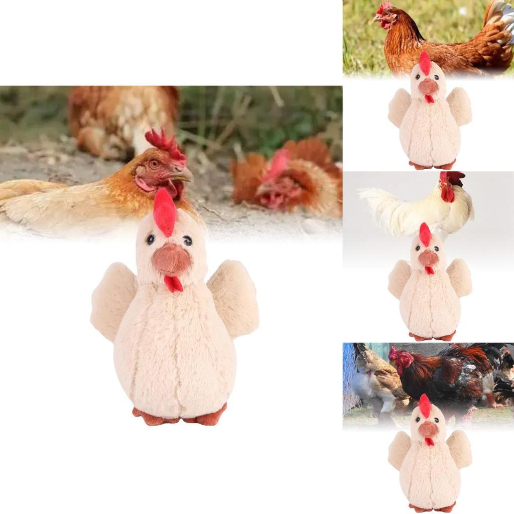 Adorable Brown Plush Chicken Toy Extremely Soft Cute Stuffed Animal For Kids
