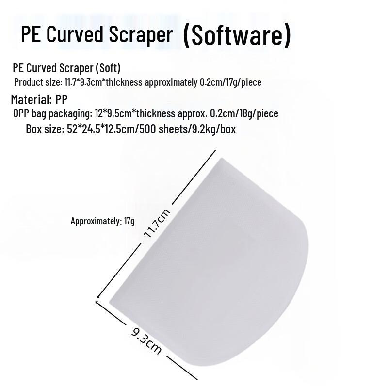 PE Dough & Cake Scraper Set