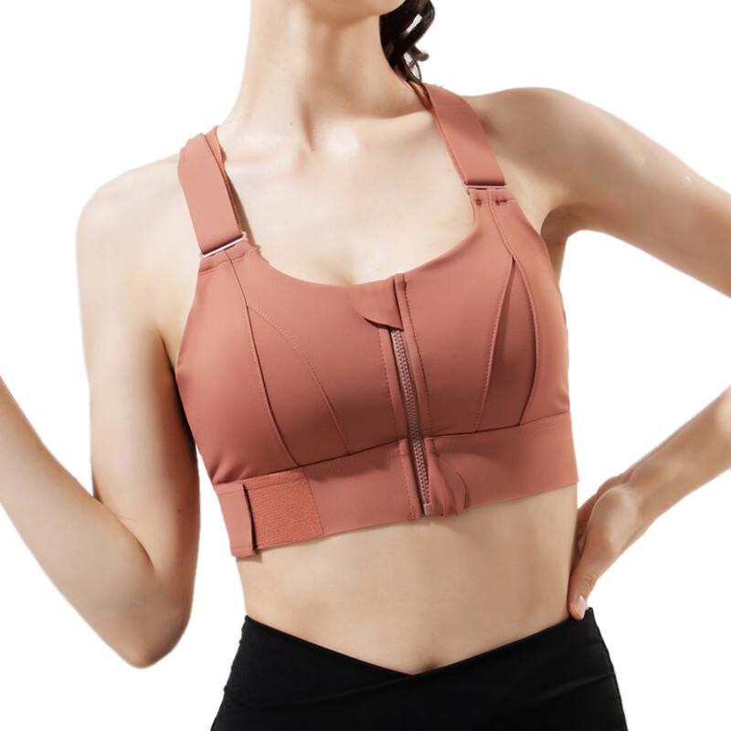 Ayoub Women's Front-Zip Shockproof Sports Bra