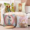 Sweet Anime Baby S-Sarah Kay Pillow Case Sofa Living Room Bedroom Headboard Backrest Cushion Square Cushion
