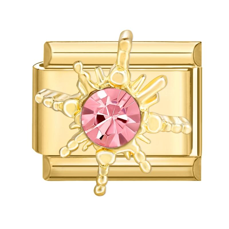 New Y2K Gold Color Butterfly Moon Bow Shell Star Pearl Pendant Italian Charm Link Fit 9mm Stainless Steel Bracelet DIY Making