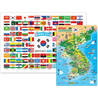 Daegu Puzzle Worlds Flag + Sopper, Korea Best Toddler Puzzle
