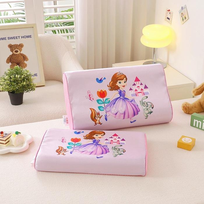 

Новая детская латексная подушка из мультфильма Ice Silk, летняя студенческая домашняя латексная подушка из натурального латекса для шеи 27 * 44