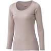 Breath Thermo a Innerwear for Everyday Round Sleeve Size L Underwear, Medium-weight, Soft, Heat-generating Wear. Neck, 3/4 Shirt, C2JAA821, Greige,