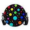 Korean Style Cartoon Print Crossbody Bag, Versatile Round Shoulder Bag for Women and Students, Customizable Design.
