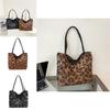 Vintage Stylish Leopard Print Tote Bag For Women Large Capacity Casual Shoulder Bag