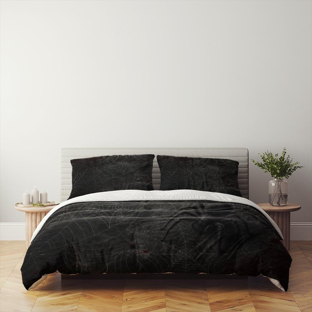 Ensemble de housse de couette gothique araignées effrayantes, King Queen Double Full Twin Simple Housse de couette 150x220cm