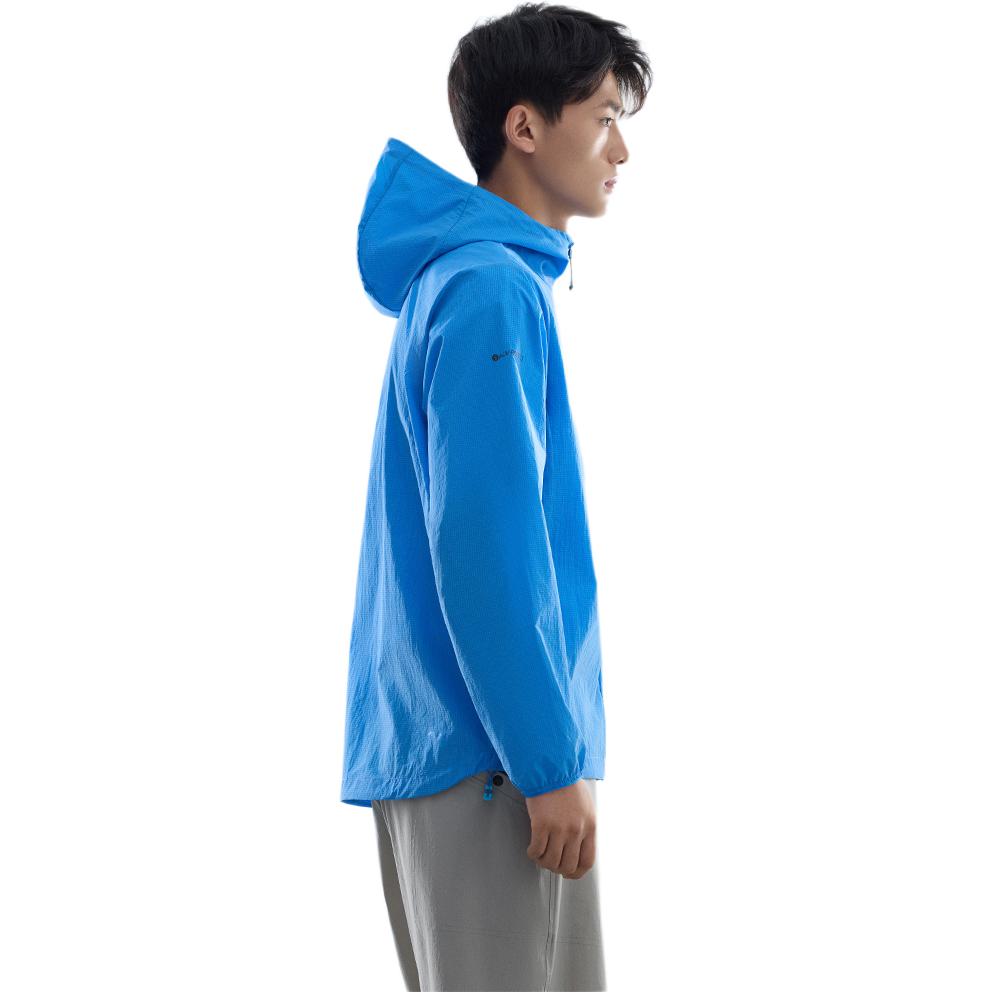 Anta Comfortable Casual Simple Hooded Loose Sports Zipper Breathable Jacket Men Jackets Sky-Blue 952526603-5