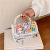 Cute Animal Design Cotton Canvas Handbag For Girls With Creative Chain Strap