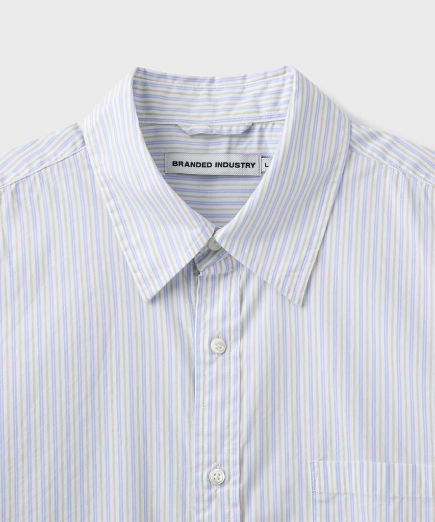 Beulaendideu Noble Stripe Shirt [Sky Blue]