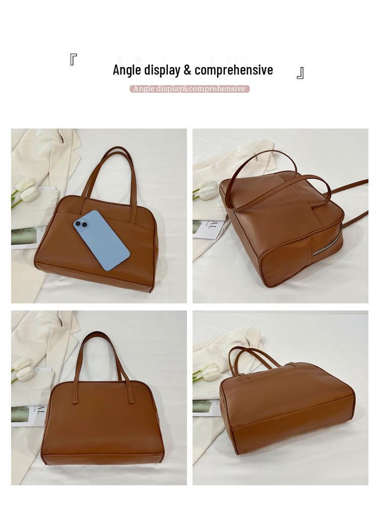 Korean Retro Large-Capacity Tote for Women - Autumn 2024 Trendy and Versatile Underarm Bag