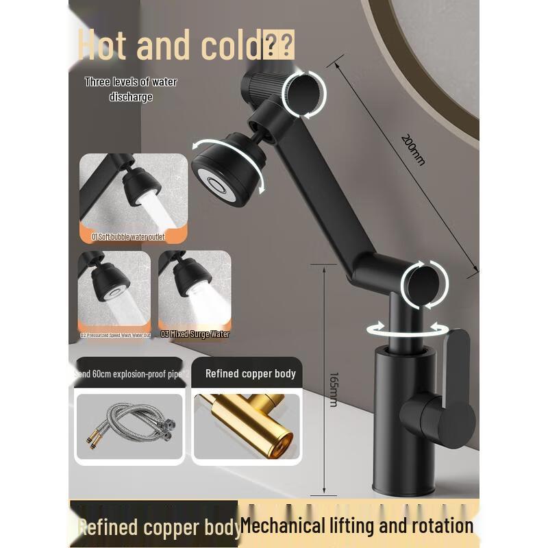 HANDUNYOU Robotic Arm Flexible Kitchen Faucet