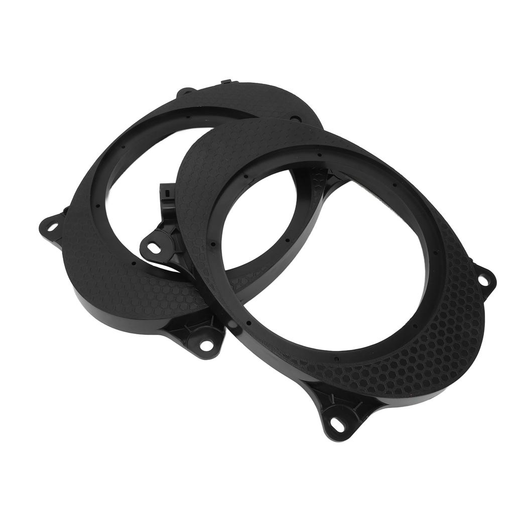 2pcs 6.5inch Black Door Speaker Adapter Spacer Rings with 2 Wire Harness Replacement for Corolla Levin 6X9