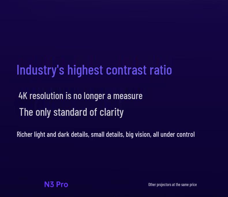 Nut N3 Pro 4K HD Gimbal Projector for Home Theater, Bedroom, and Office