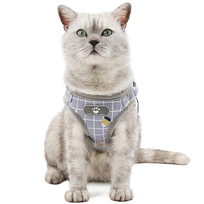 Reflective Breathable Mesh Small Dog Harness with Leash Pug Chihuahua French Bulldog Arnes Perro Puppy Cat Vest Harness Collar