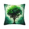 Magic Green Tree Square Pillowcase Cushion Cover Pillow Case Throw Pillow Cover for Home Sofa Living Room