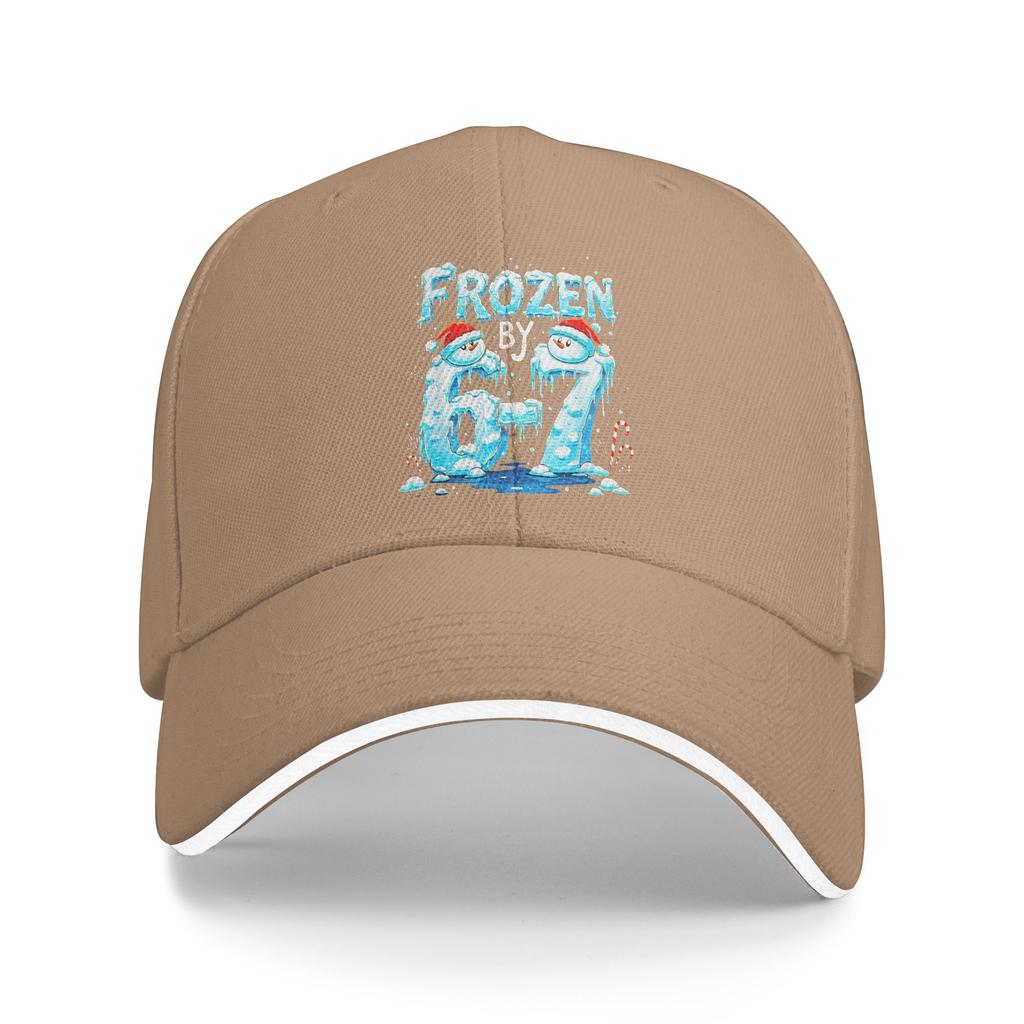 Frozen by 67 Funny Six Seven Meme Christmas Sun Baseball Cap Spring Unisex-Teens Custom Hip Hop Hats Outdoor Gym Snapback Cap