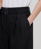 MUSINSA STANDARD WOMAN Women'S Real Wide Belted Slacks [Black]