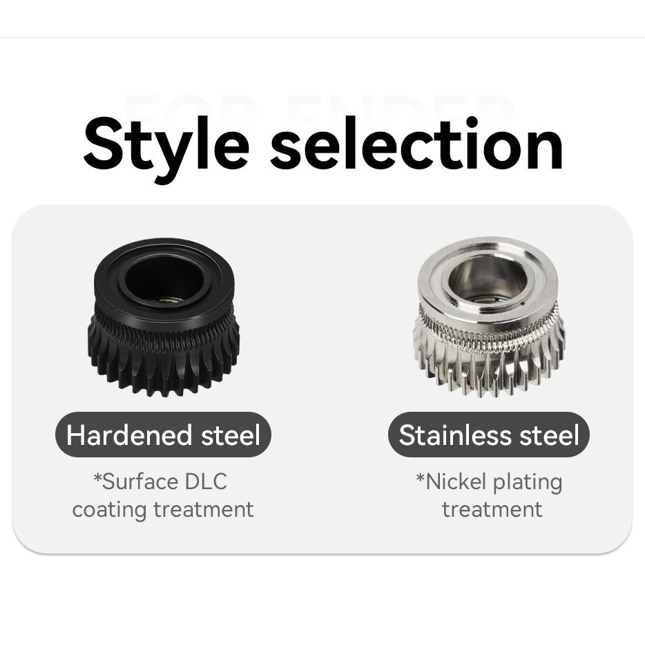 CR K1C Extruder K1 Gear All Metal Filament Drive Gear for Creality K1 Max Extruder Nickel Plated DLC Coating High Hardness Wear
