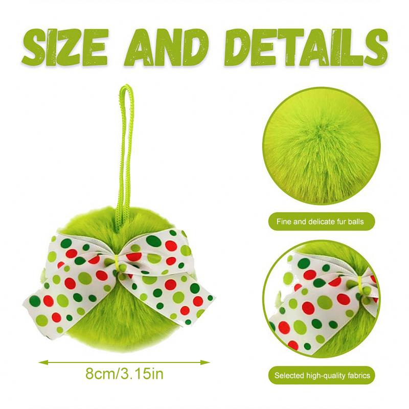 1PC/6PC Bowknot Pom Pom Party Decor Hanging Pendants Gift Faux Fur Soft Hanging Decorations Home Multiple Options Available