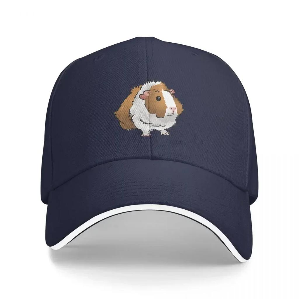 Cute Guinea Pig Cartoon Animal Baseball Cap Breathable Cotton Adjustable Casual Hat For Adults