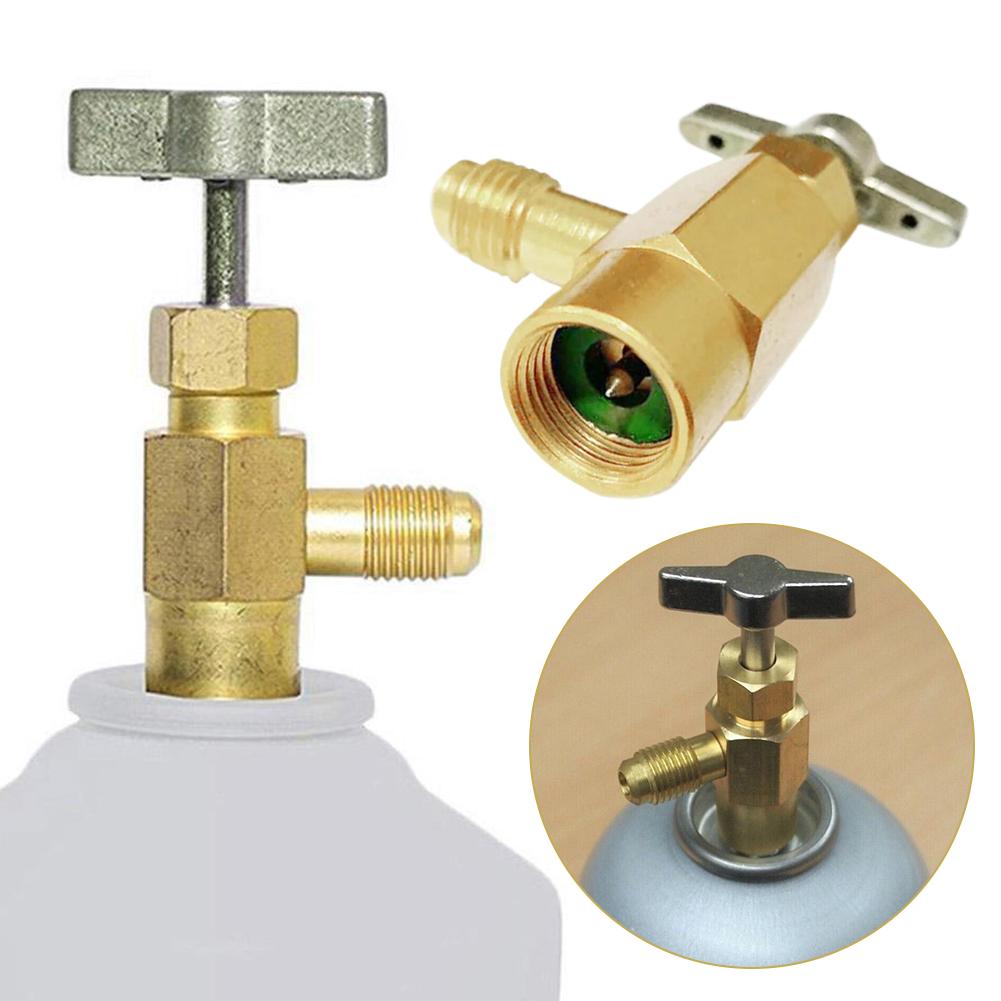 1/4 Thread Adapter R-134a Refrigerant Can Dispensing Bottle Tap Opener Valve Car Air Conditioner Auto Car Accessories