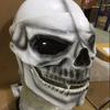 Lebka s pohyblivou čelistí Maska Halloween Strašidelná Kostra Pokrývka hlavy Kostýmové Párty