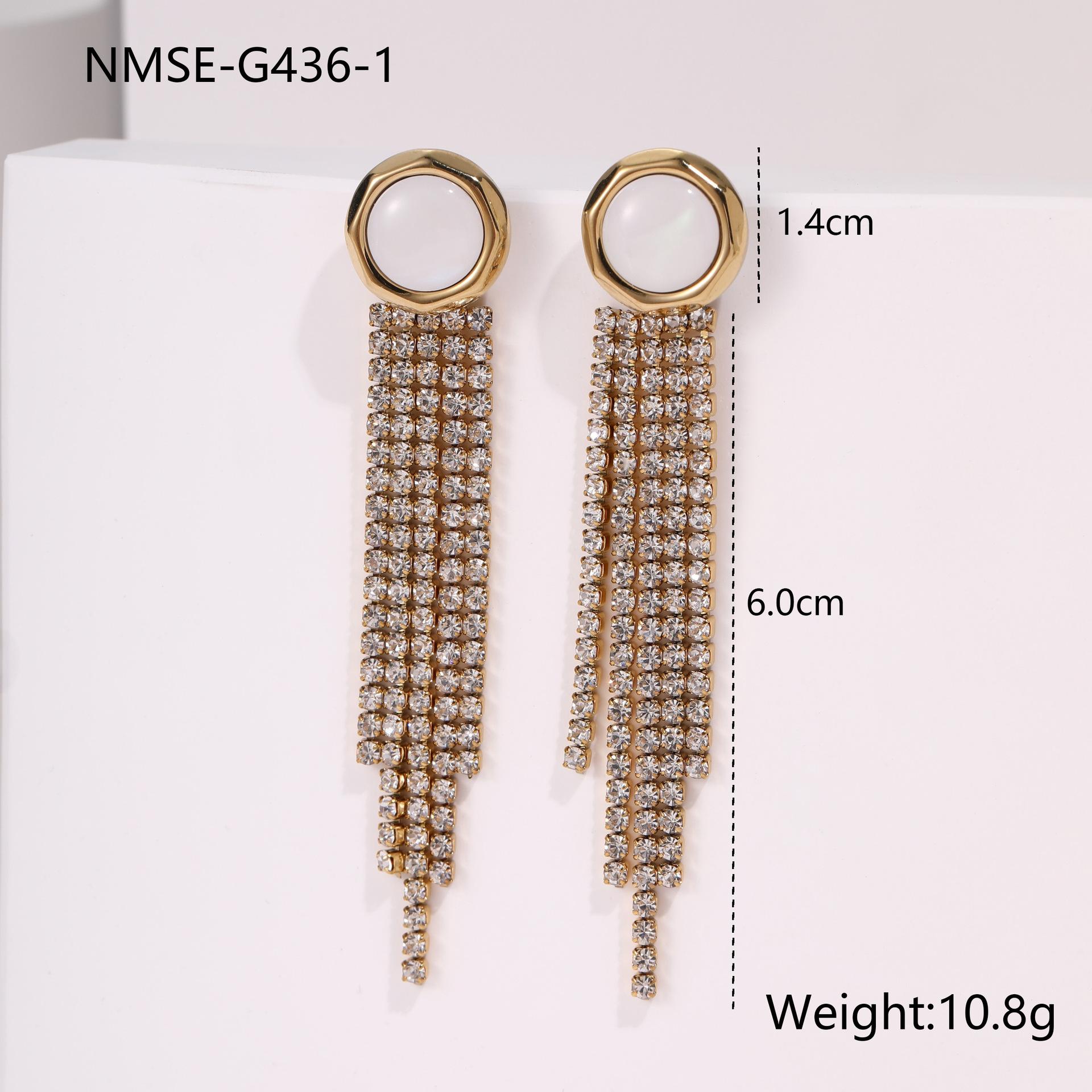 GEMCHIC Women s Stainless Steel Rhinestone Tassel Heart Star Earrings Fashion Light Luxury Design