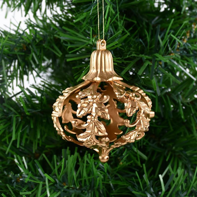 4/8 Stück Weihnachtskugel-Ornamente Gold Hohlstern Anhänger Weihnachtsbaum Hängende Dekoration für Zuhause 2026 Neujahr Navidad Geschenke