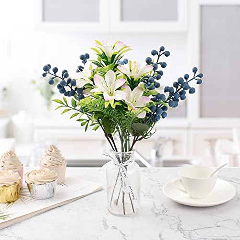 Arándanos Artificiales Decoración para Manualidades Flores de Simulación Múltiples Usos