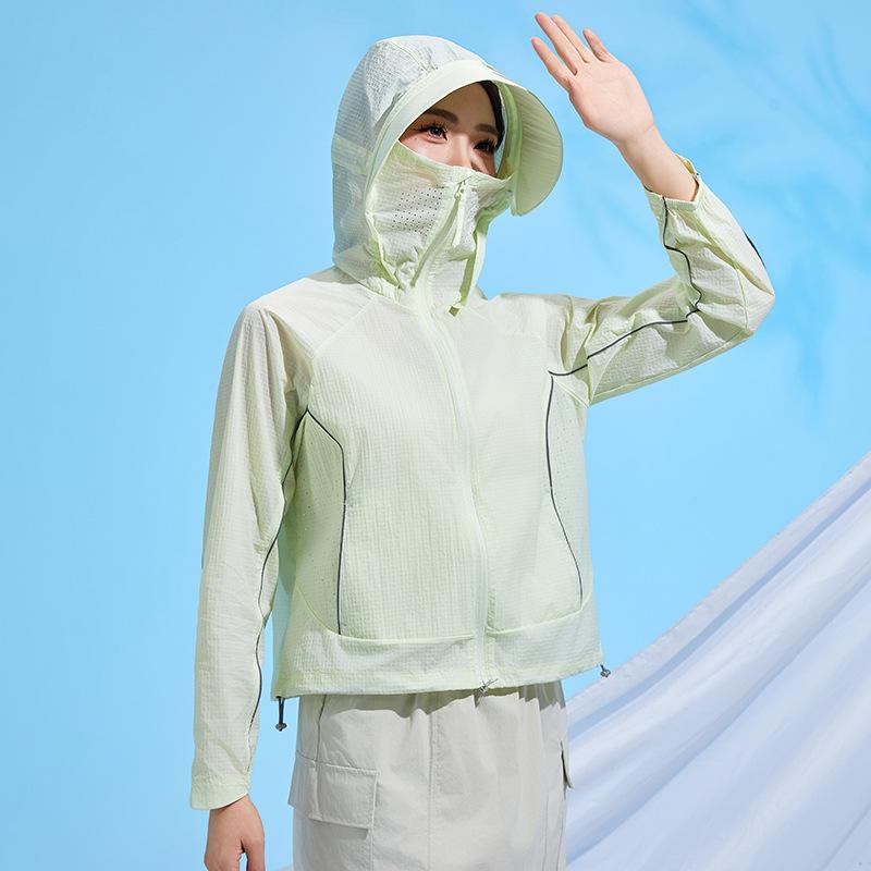 Mountain outdoor sunscreen clothing for men and women upf10 + night running cycling reflective sunscreen jacket summer light and breathable sunscreen